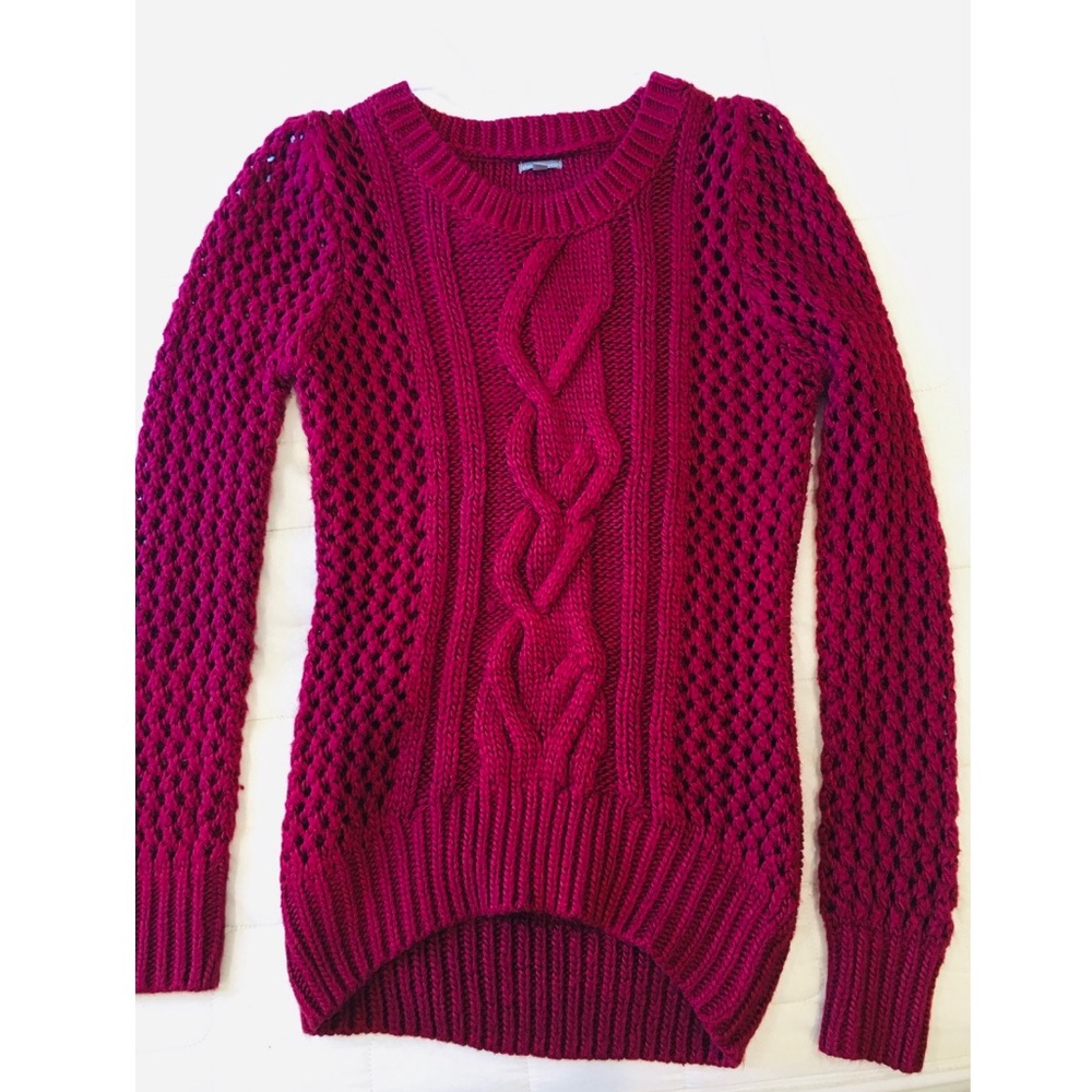 Maroon Knitted Sweater